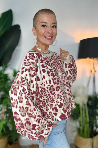 Micha Leopard Print Sweatshirt