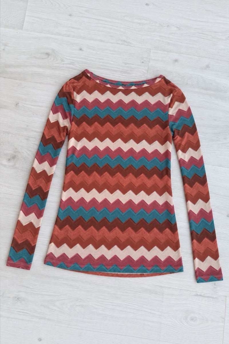 Sheerest Chevron Knitted Top