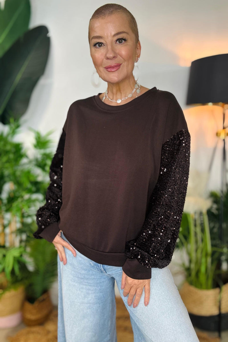 Sparkle Sleeve Sweatshirt - PRE-ORDER