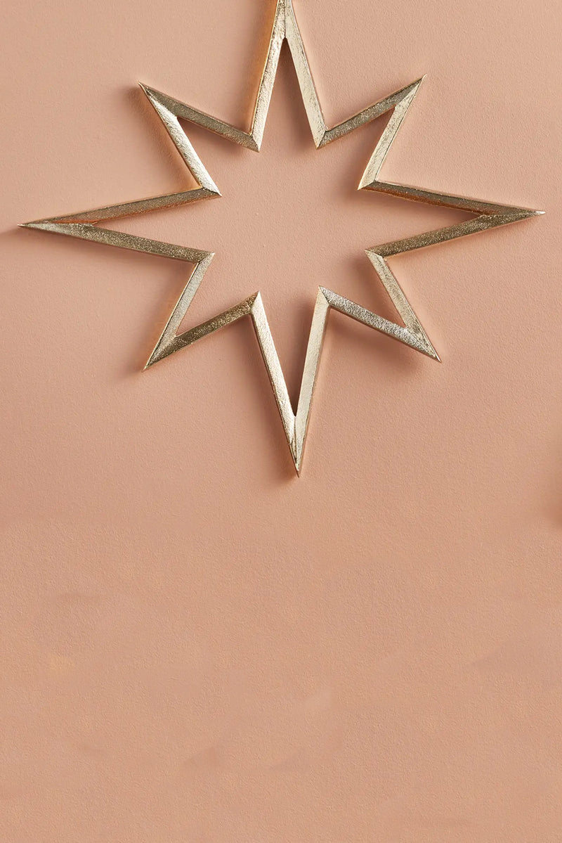 Silver Metal Large Hanging Star