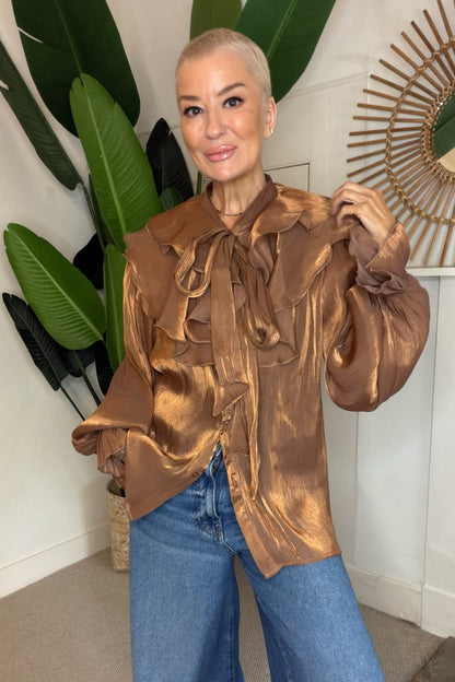 Fleur Double Ruffle Blouse