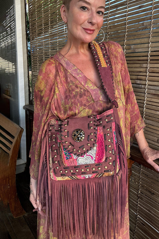 Agonda Artisan Bag - Damson