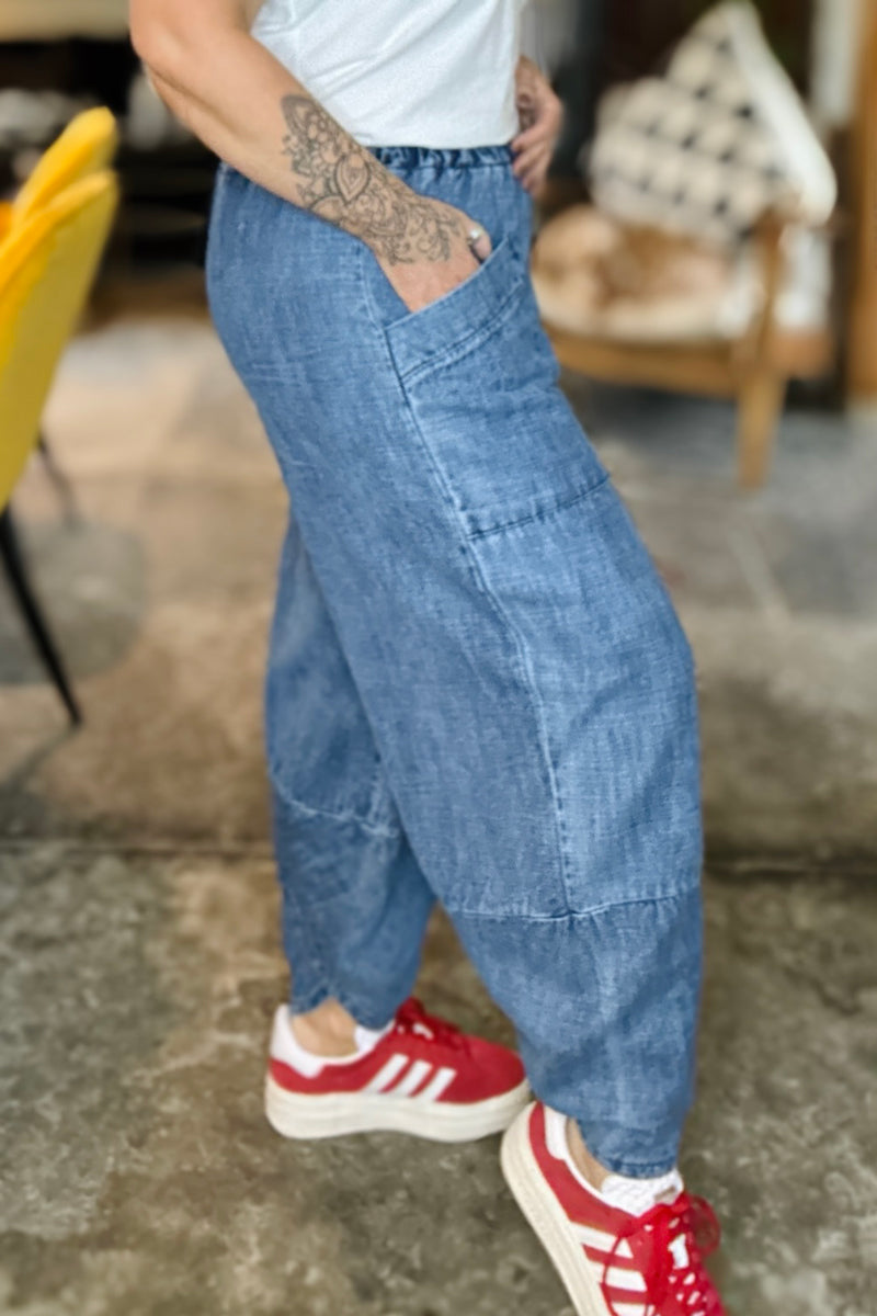 Denim Brooke Balloon Pants - Heavyweight