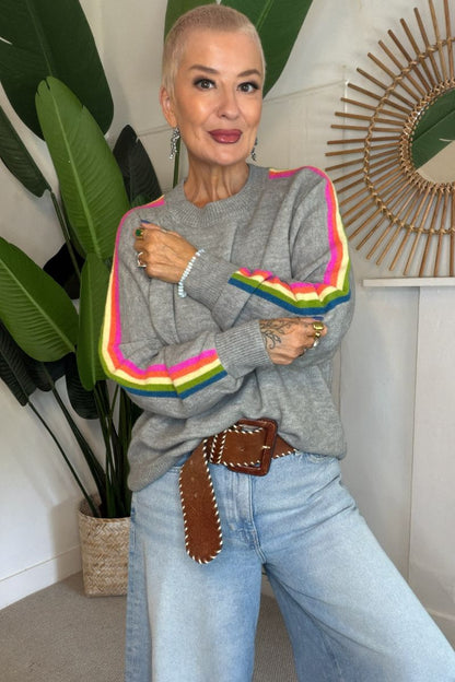 Colour Pop Sleeve Knit