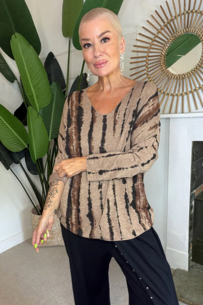 Tie Dye Print Soft Knit