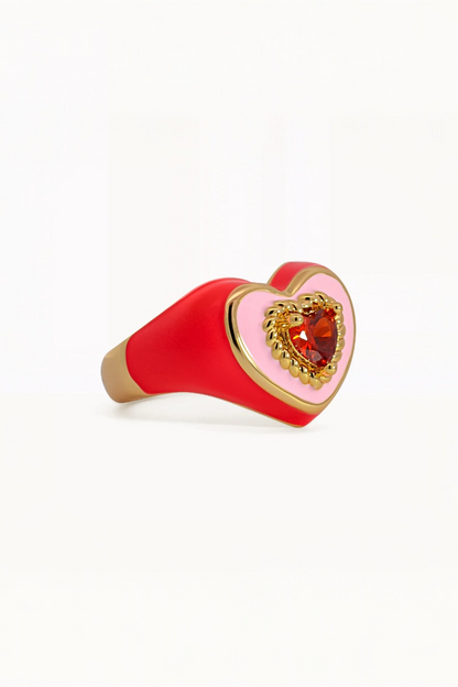 XUXA Love Heart Enamel Ring