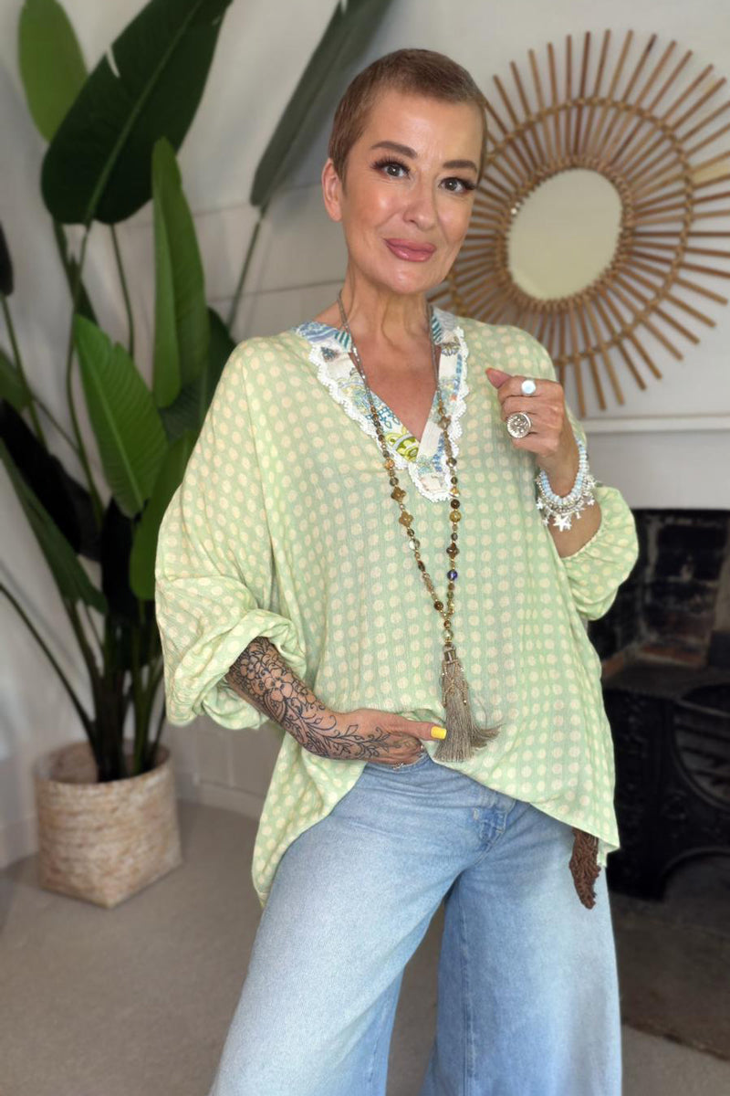 Pastel Polka Dot Blouse - WLL Exclusive