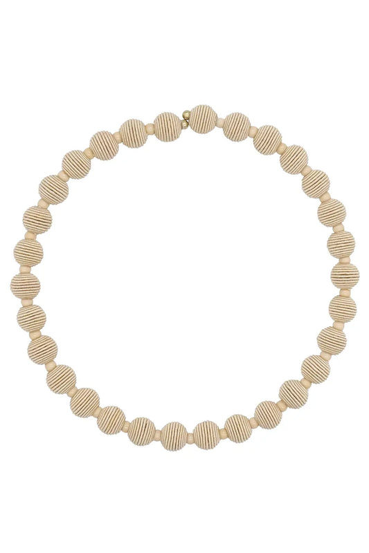 Narratives The Line Cotton Springwire Woven Ball Necklace