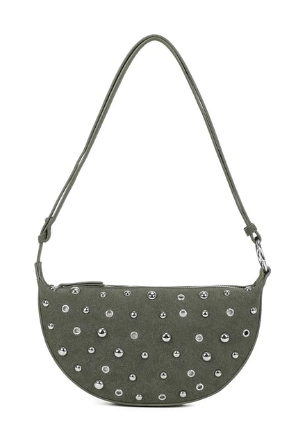 Half Moon Stud Bag