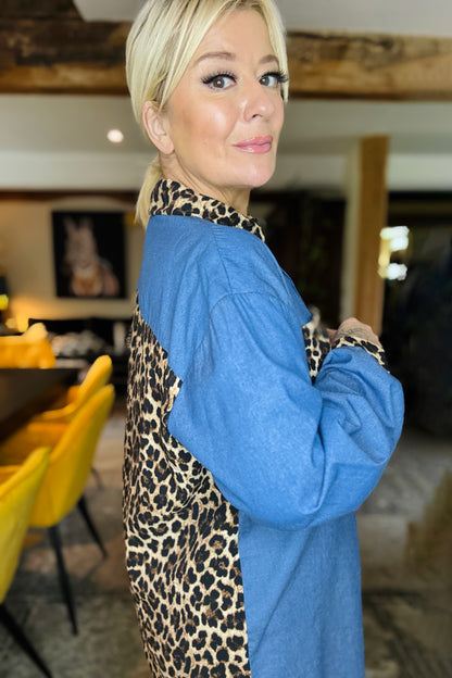 Leopard Denim Shirt