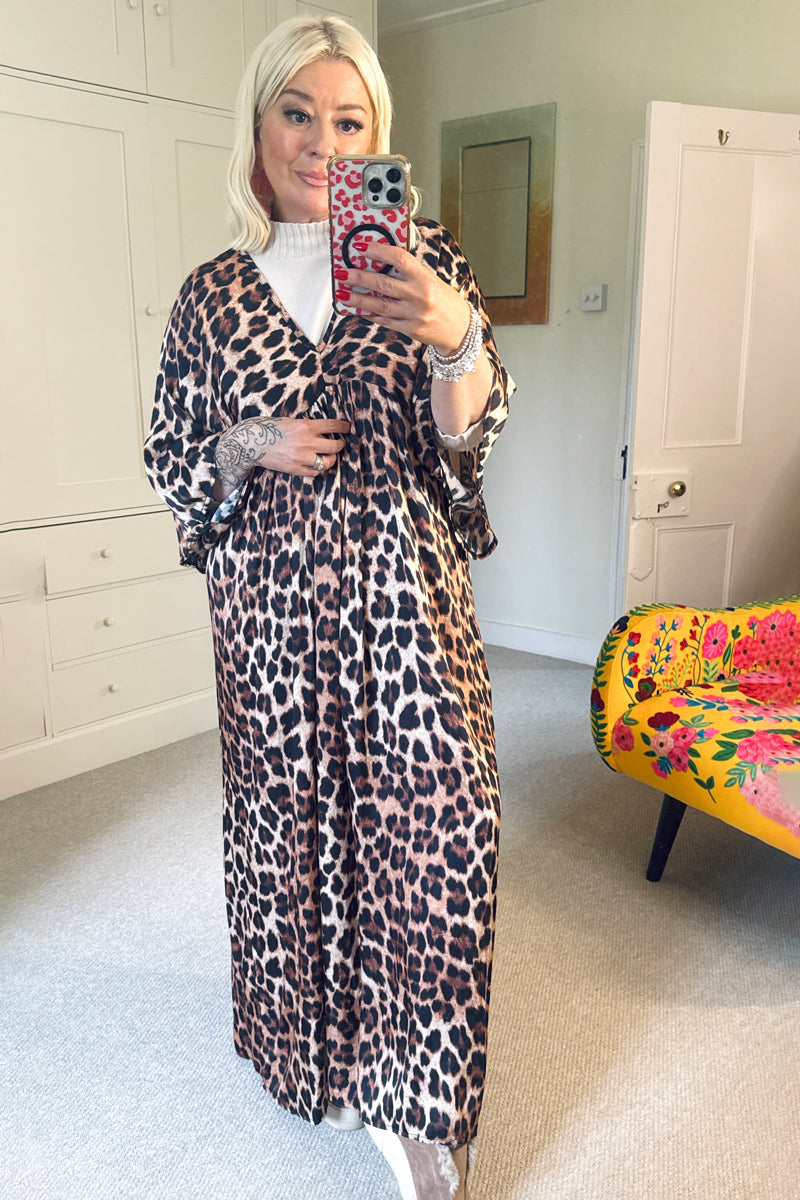 Marlene Leopard Print Maxi Dress