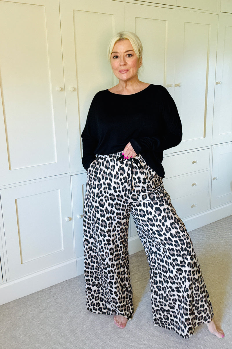 Livvy Leopard Print Trousers