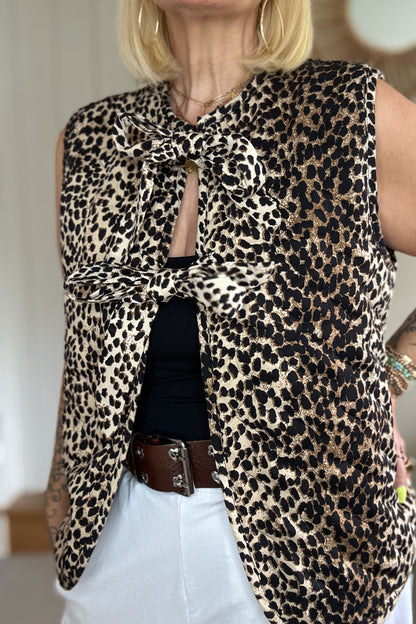 Leopard Print Waistcoat