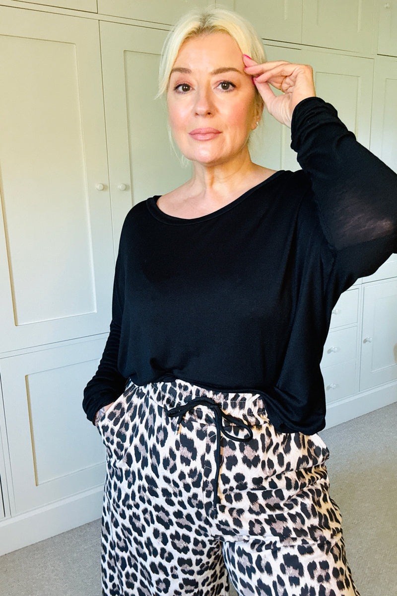 Livvy Leopard Print Trousers