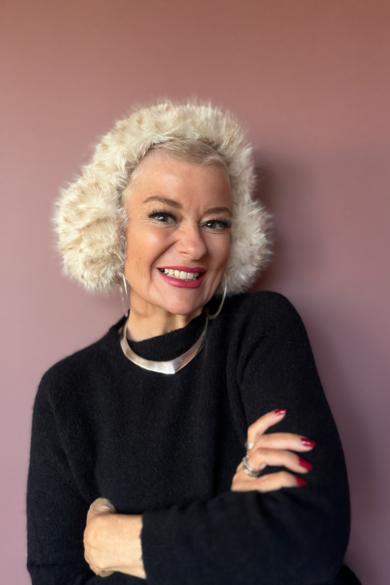 Faux Fur Muffalettas - Snow Leopard