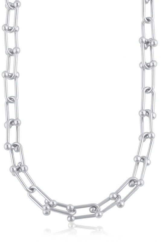 Big Metal London Short Link Chain Necklace