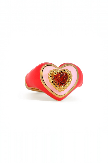 XUXA Love Heart Enamel Ring