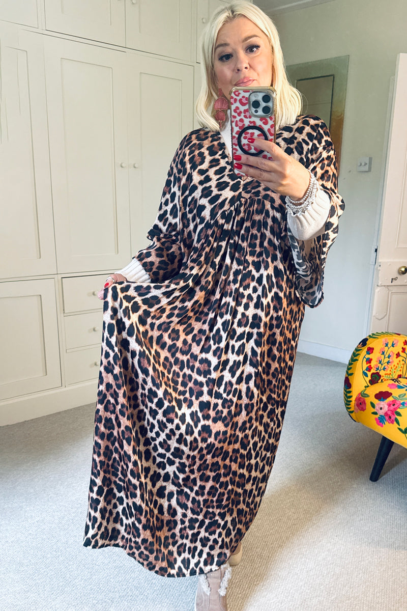 Marlene Leopard Print Maxi Dress