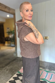 Isla Hooded Sleeveless Knitted Jumper