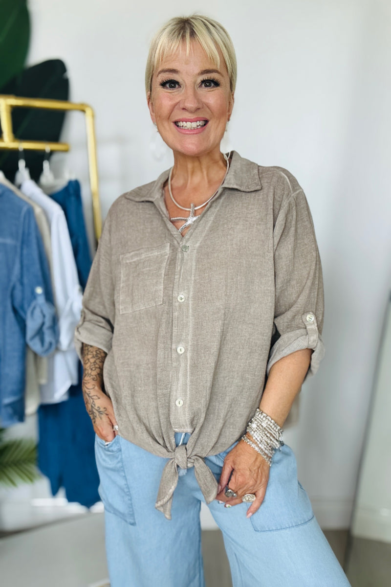Sasha Tie-Front Shirt