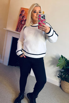 Tara Monochrome Knitted Jumper