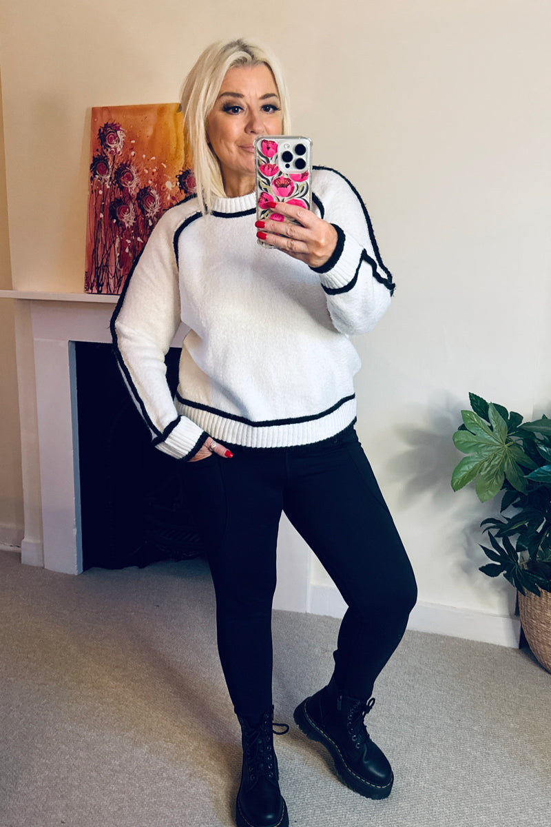 Tara Monochrome Knitted Jumper