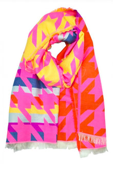 Neon Dogtooth Scarf