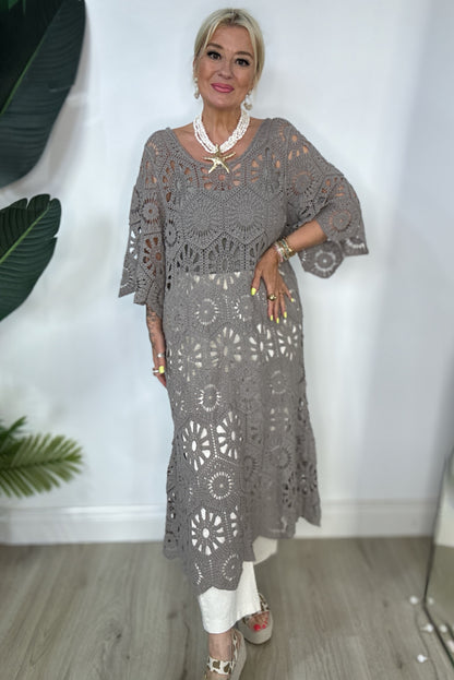 Crochet Midi Dress