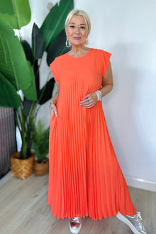 Pleated Maxi Dress