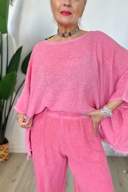 Lua Frayed Hem Top