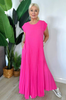 Pleated Maxi Dress