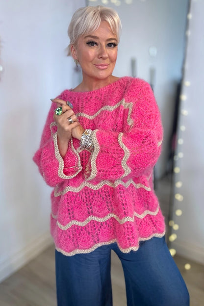 pink ophelia knitted jumper
