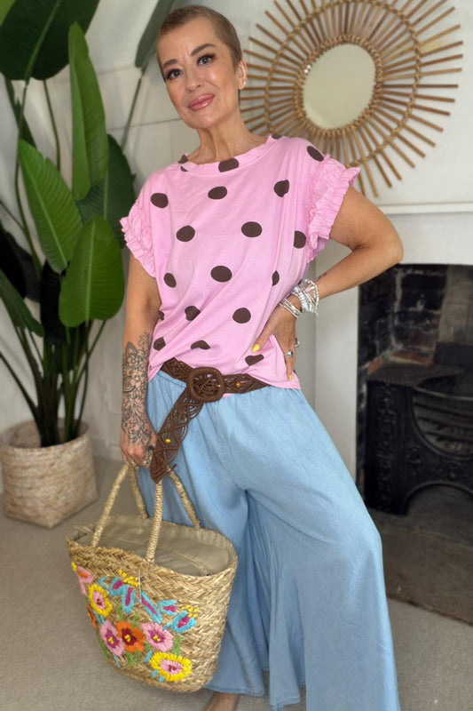 Polka Dot Frill Tee