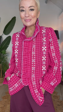 Cherry Red Gingham Shirt