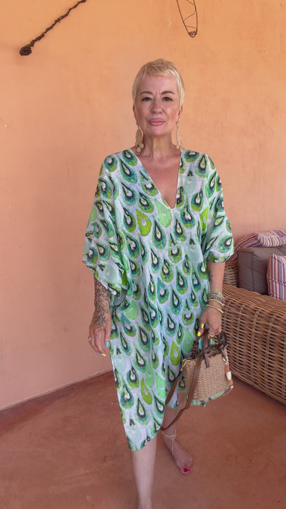 Teardrop Ikat Kaftan