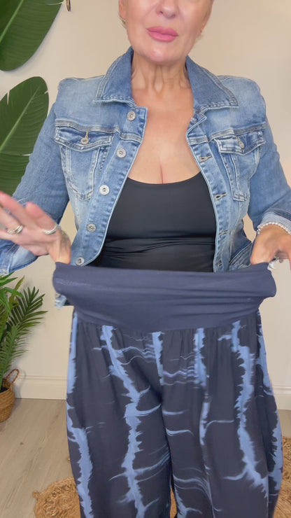 Relaxed Fit Harem Trousers - Leopard Print