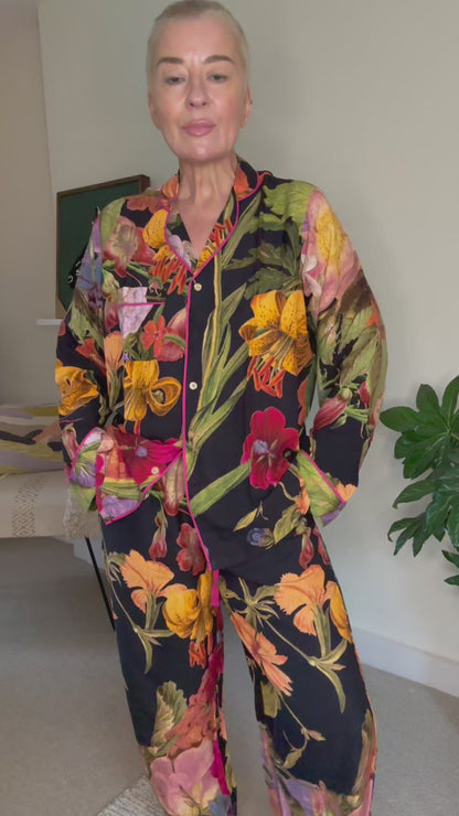 Powder Super-soft Autumn Posy Midnight Pyjamas - Leila Lux