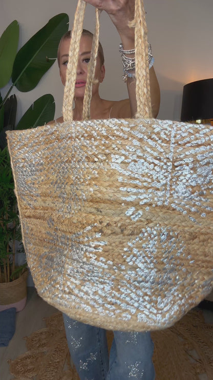 Anaya Jute Bag - Silver