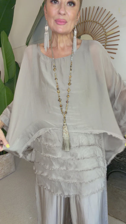 Nia Silk Mix Top