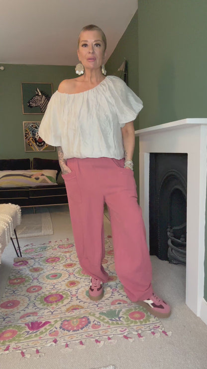 Cotton Waffle Brooke Balloon Pants
