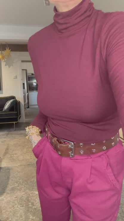 Frill Pocket Barrel Leg Trousers