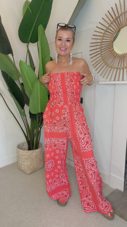 Summer Bandana Jumpsuit