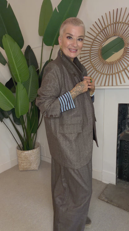 Otto Pinstripe Balloon Trousers