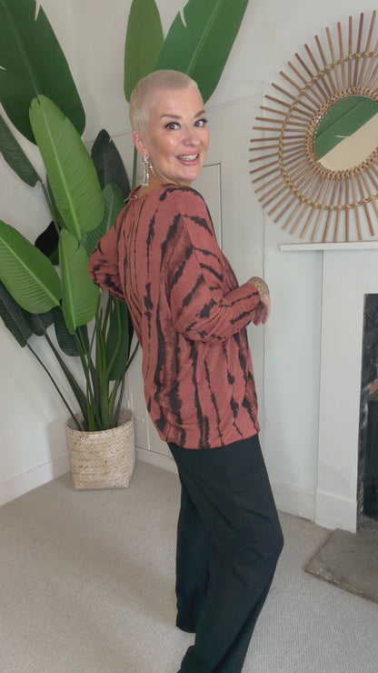 Tie Dye Print Soft Knit