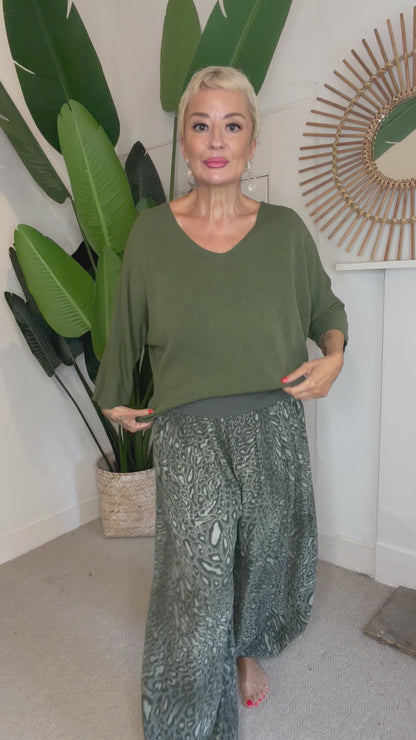 Leopard Print Harem Trousers