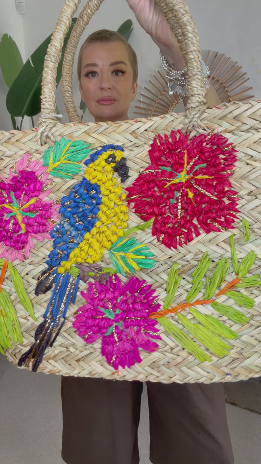 Parrot & Bloom Basket Bag