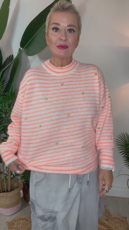 Oliver Neon Stripe Jumper