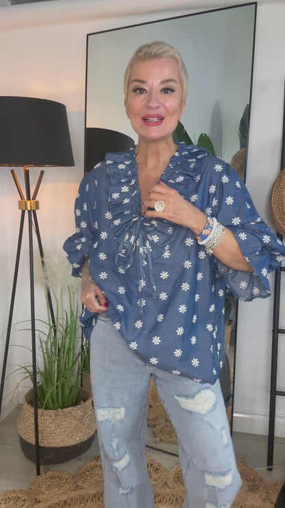 Daisy Denim Frill Shirt
