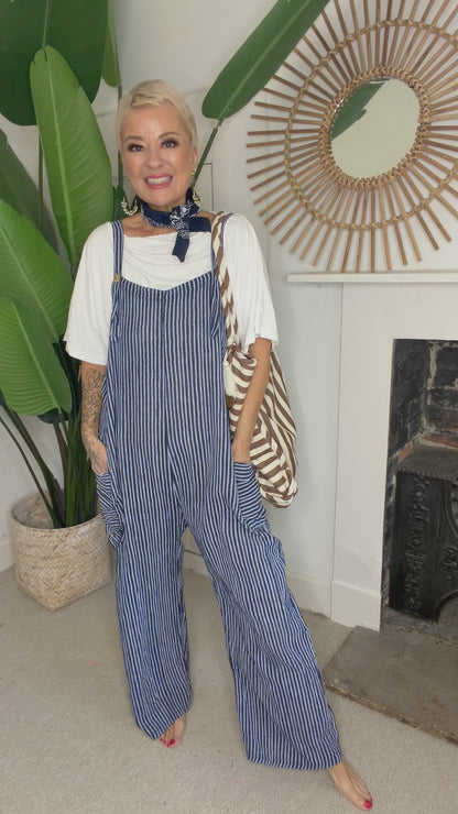 Stripe Dungarees