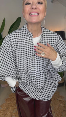 Mono Gingham Blouse